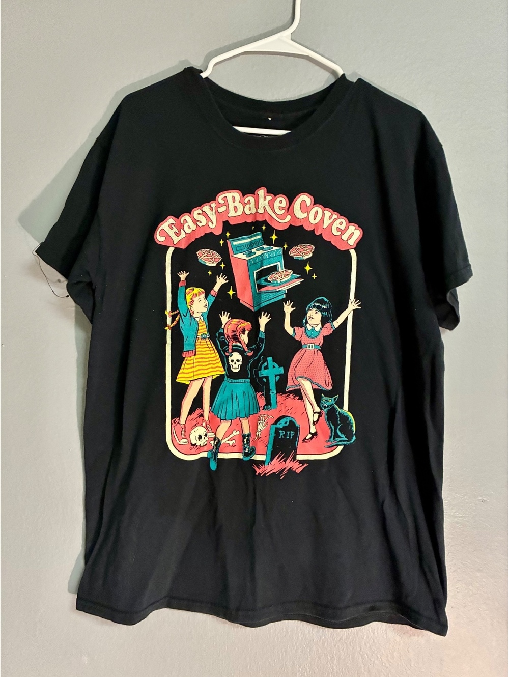 Creepy Co. Easy-Bake Coven T-Shirt Size L Black Gothic Horror Retro Graphic Tee